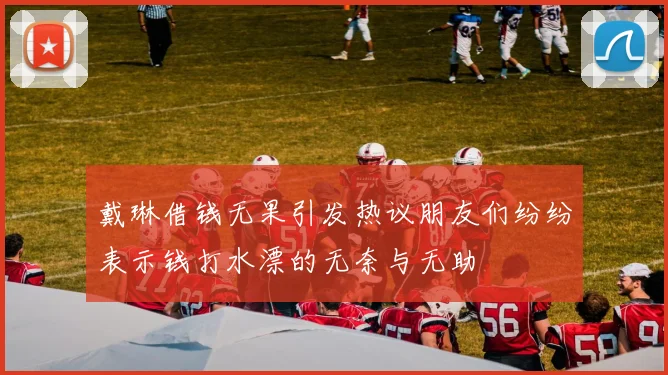 戴琳借钱无果引发热议朋友们纷纷表示钱打水漂的无奈与无助